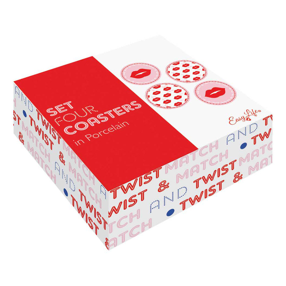Set 4 suporturi din portelan, rosu, 10 cm, Twist & Match - COOKSHOP SPECIALS