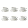 Set 6 cesti si farfurii pentru cafea, Reale - LA PORCELLANA BIANCA