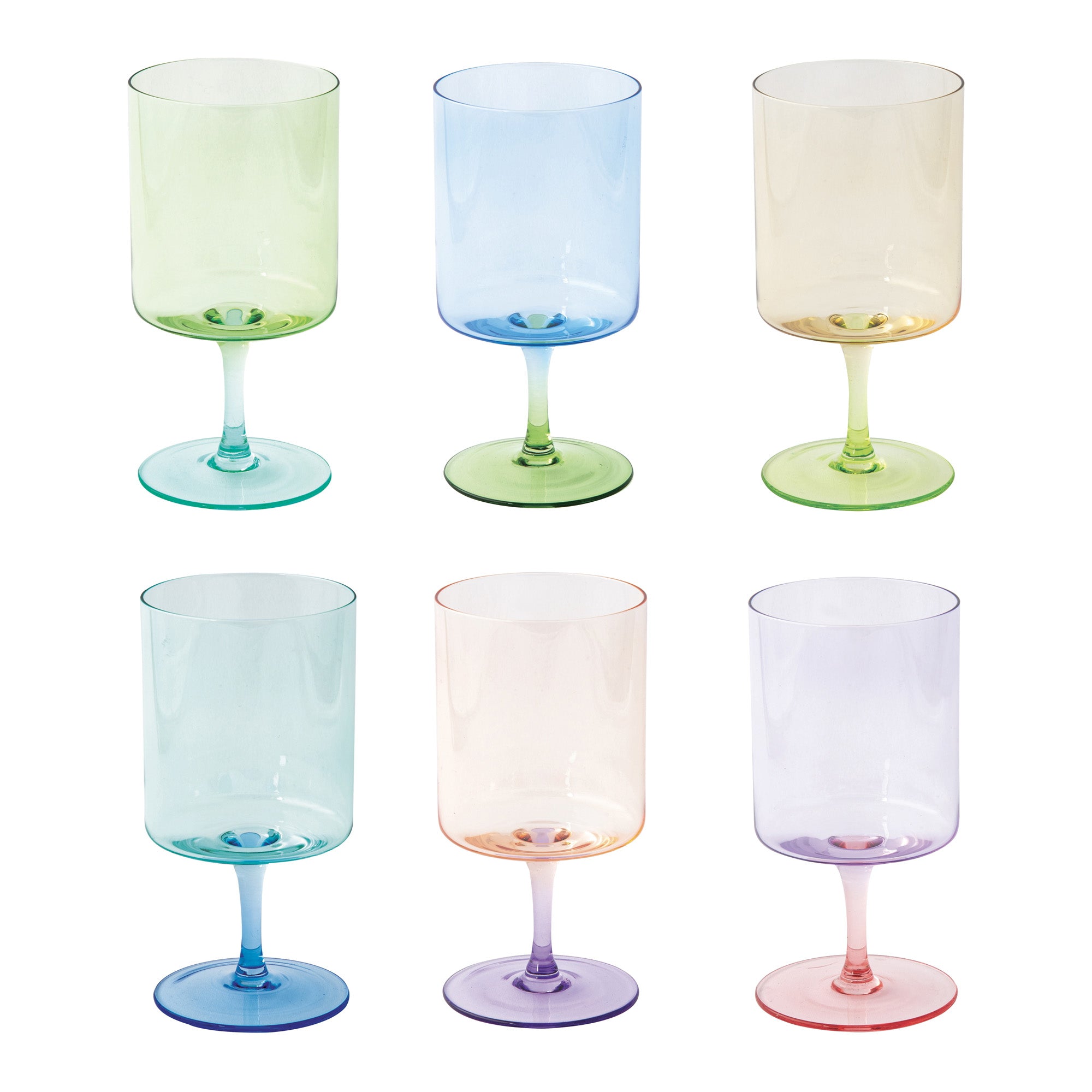 Set 6 pahare pentru vin, asortat, 360 ml, Rainbow - COOKSHOP SPECIALS