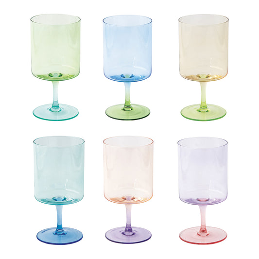Set 6 pahare pentru vin, asortat, 360 ml, Rainbow - COOKSHOP SPECIALS