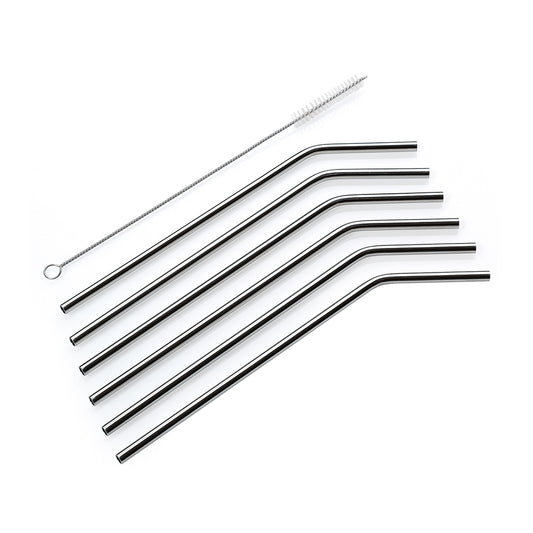 Set 6 paie din otel inoxidabil si perie de curatat, 26.5 cm - CILIO