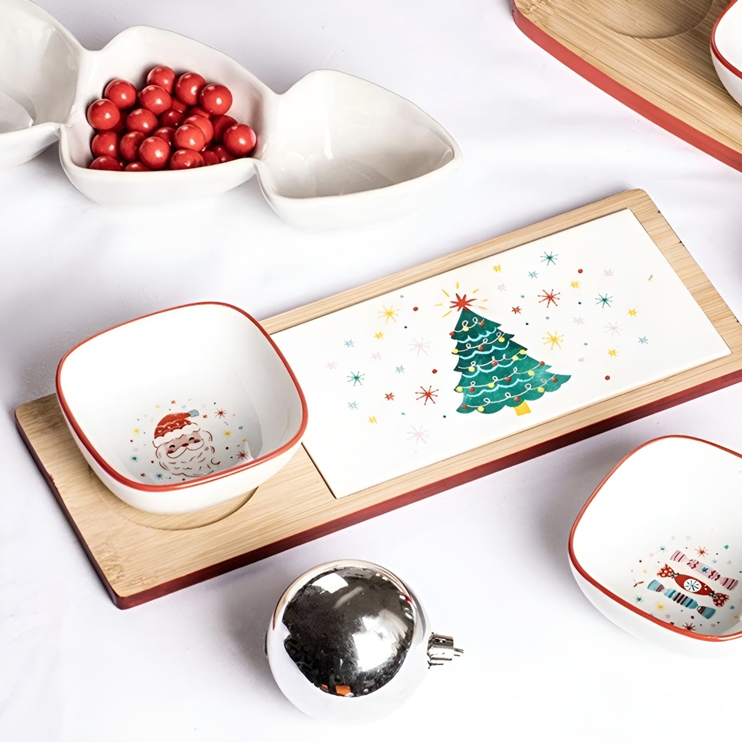 Set bol si tava din lemn, Candy - Simona's Cookshop - Image 1