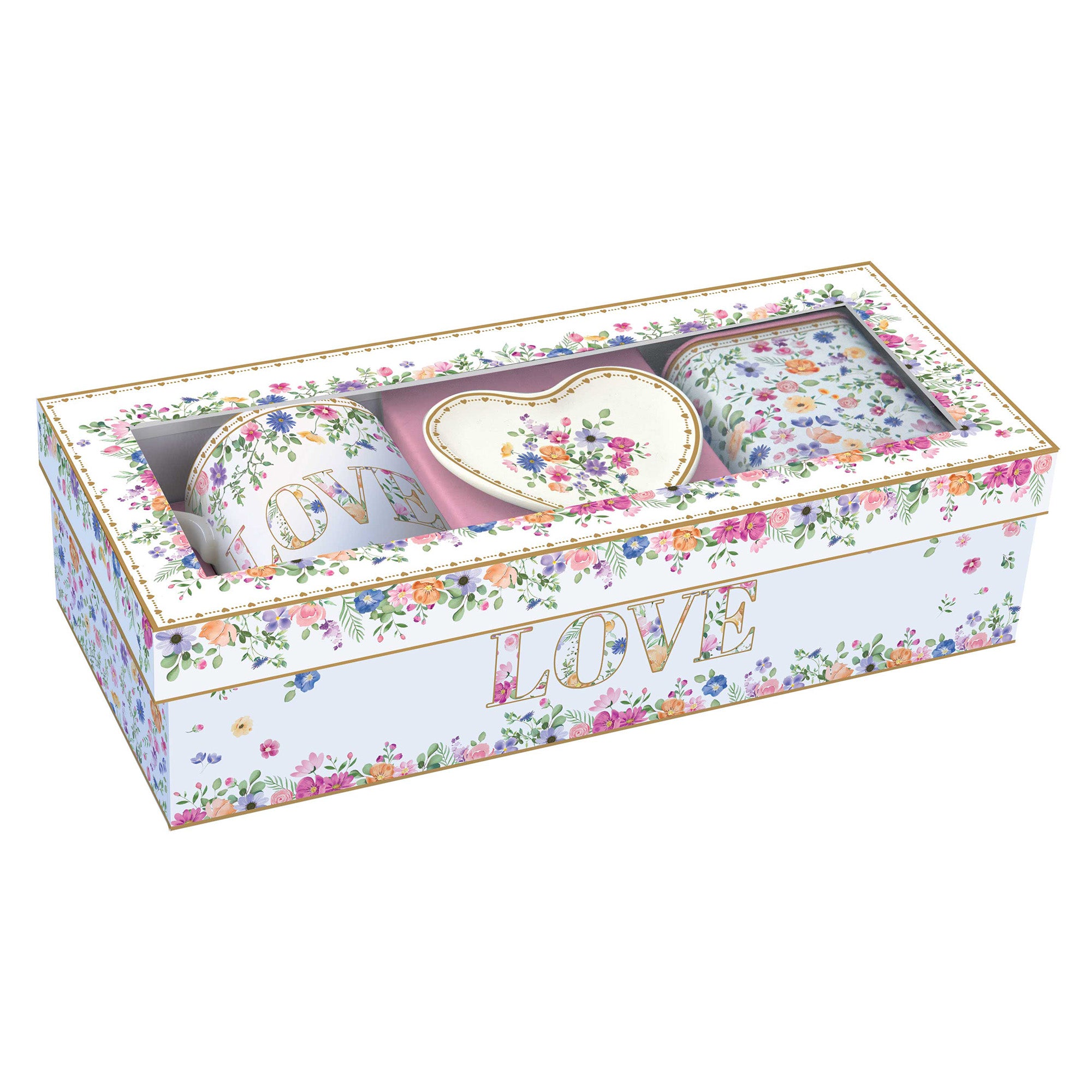 Set cana, farfurioara si recipient ceai, Mon Amour - COOKSHOP SPECIALS