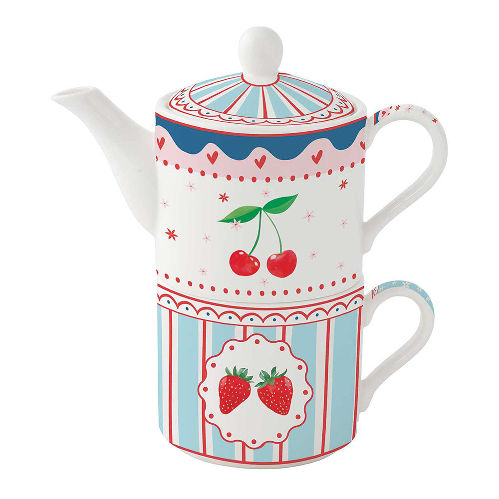 Set cana si ceainic, 280 ml, Fruit Mania - COOKSHOP SPECIALS