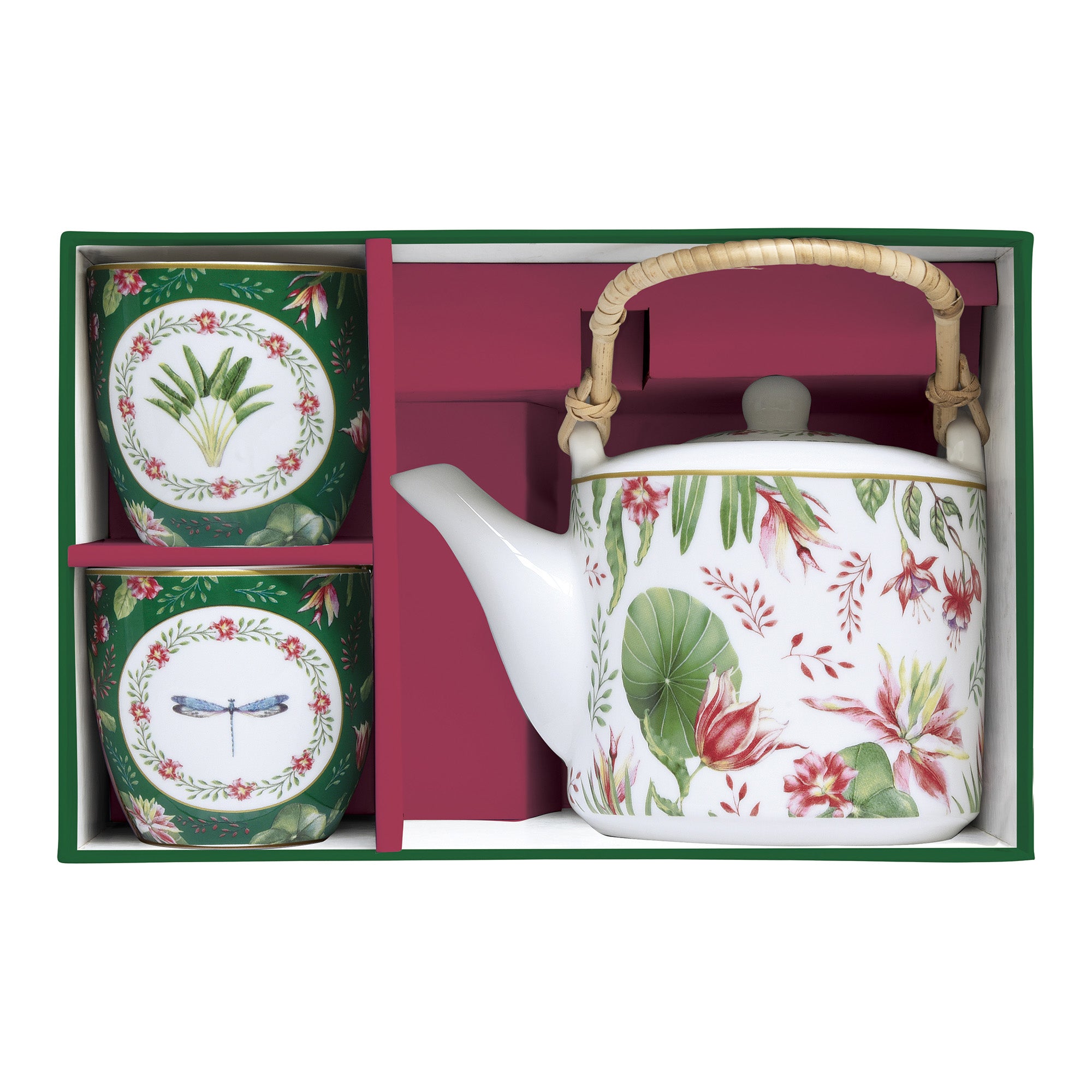 Set Ceainic si 2 cesti, 600 ml, Botanic Chic - COOKSHOP SPECIALS