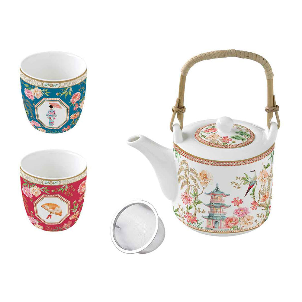 Set Ceainic si 2 cesti, 600 ml, Jardins D'Orient - COOKSHOP SPECIALS