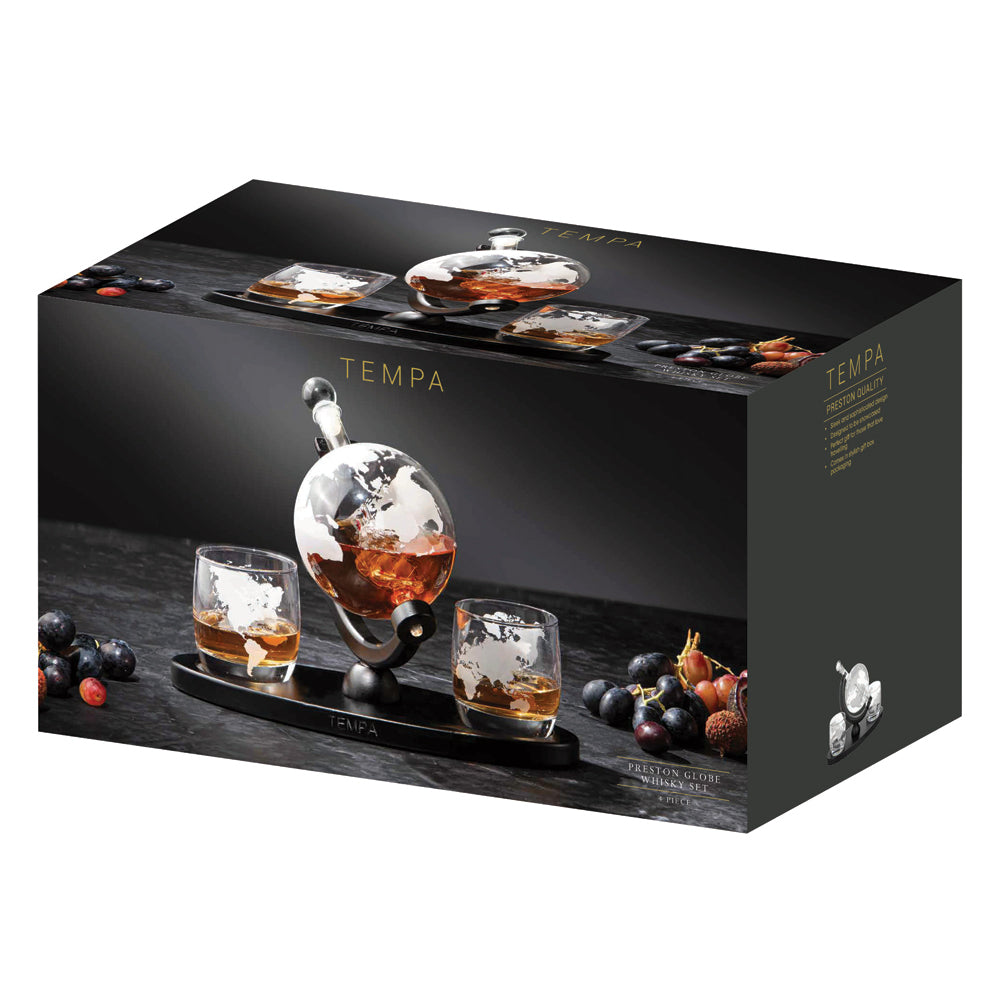 Set decantor si 2 pahare whisky, Tempa Preston Globe - COOKSHOP SPECIALS