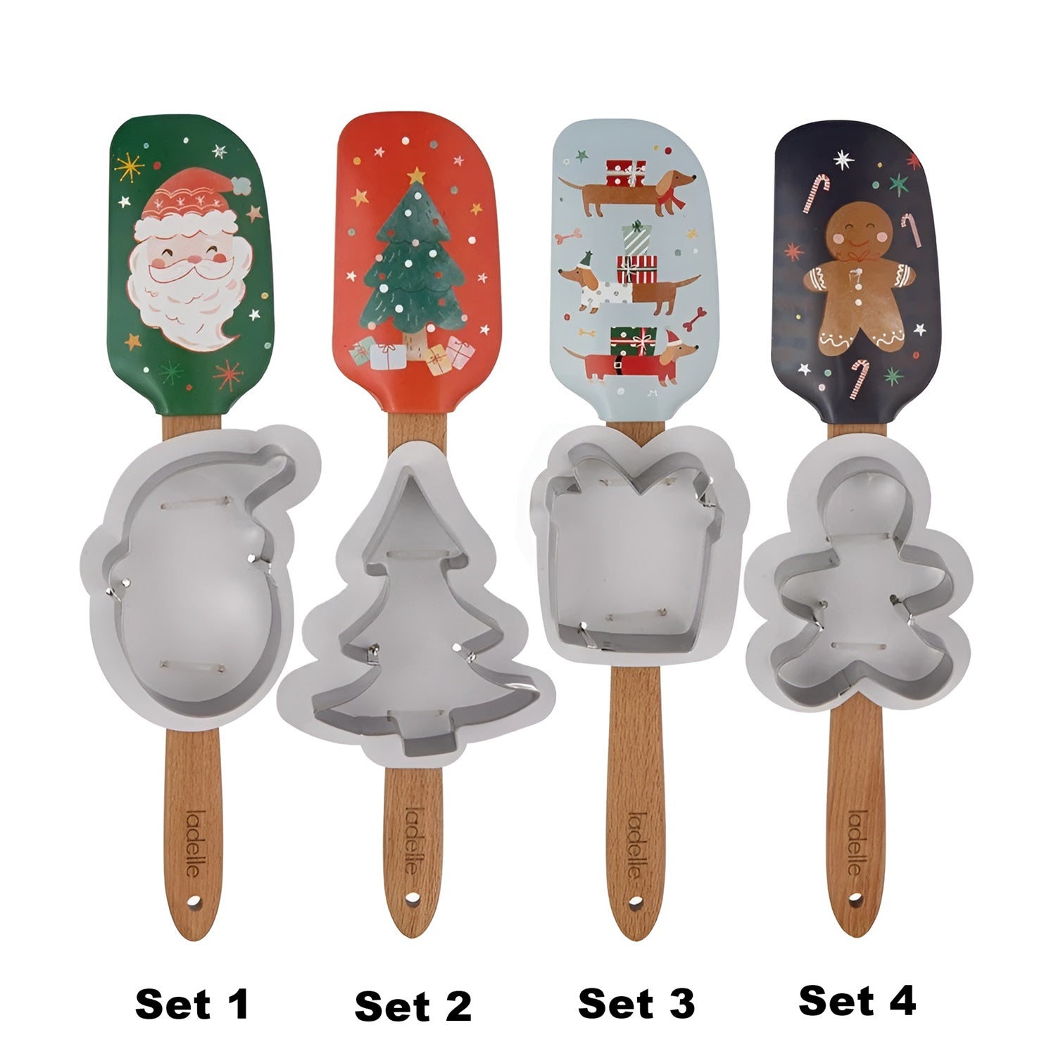 Set spatula din lemn si forma de biscuiti, Dasher - Simona's Cookshop - Image 1