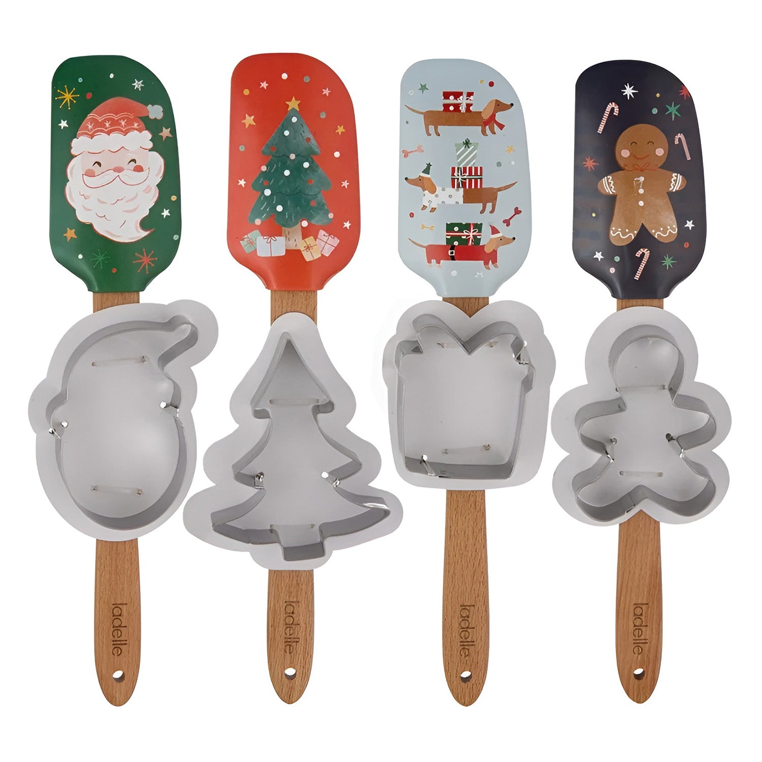 Set spatula din lemn si forma de biscuiti, Dasher - COOKSHOP SPECIALS