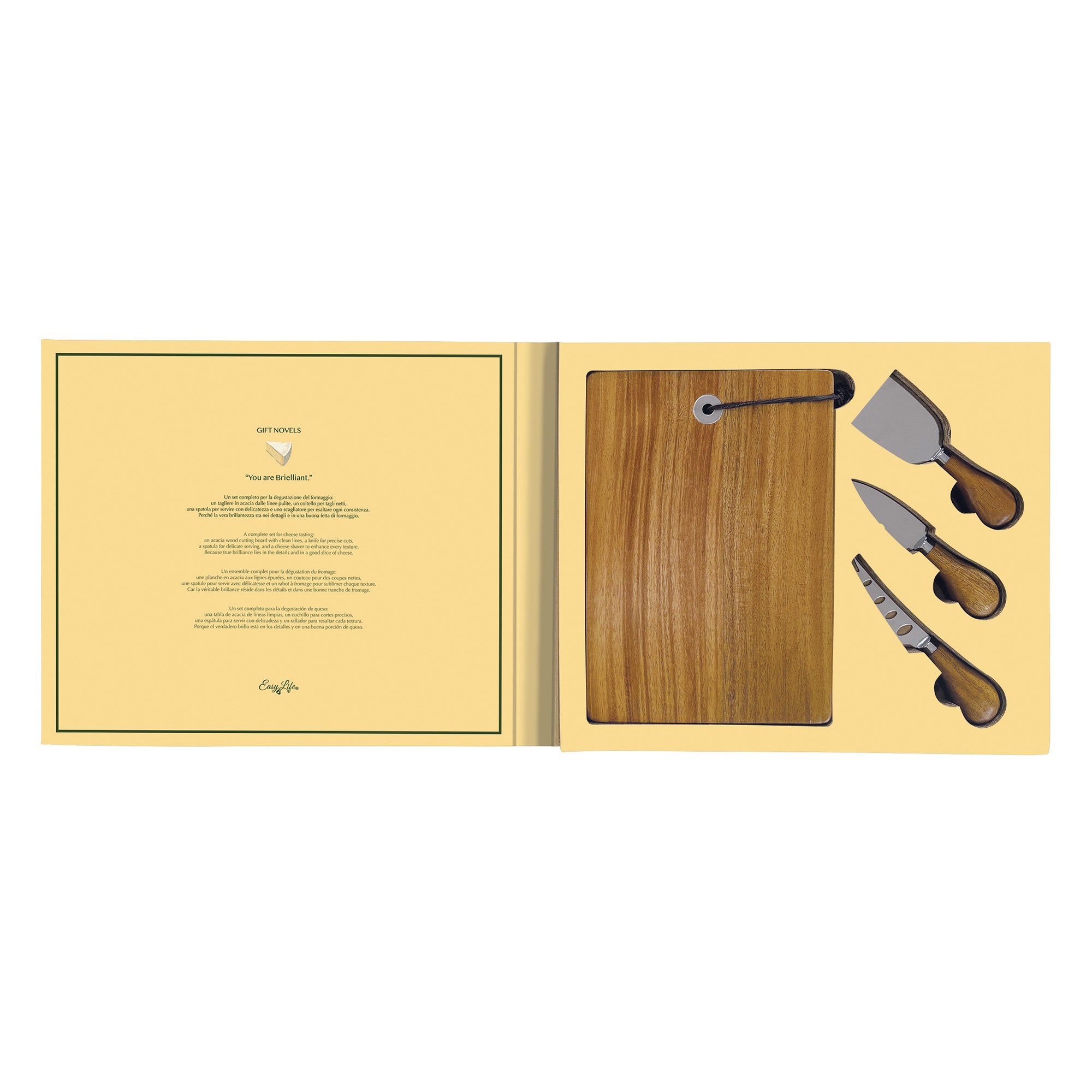 Set tocator si 3 cutite pentru branza, Gift Novels - COOKSHOP SPECIALS