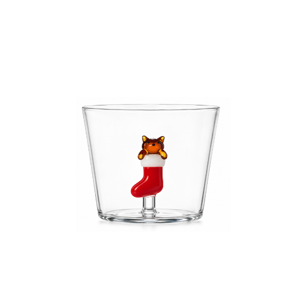 Pahar pentru apa, Stocking cat, 8 cm, Tabby Edition by Alessandra Baldereschi - ICHENDORF