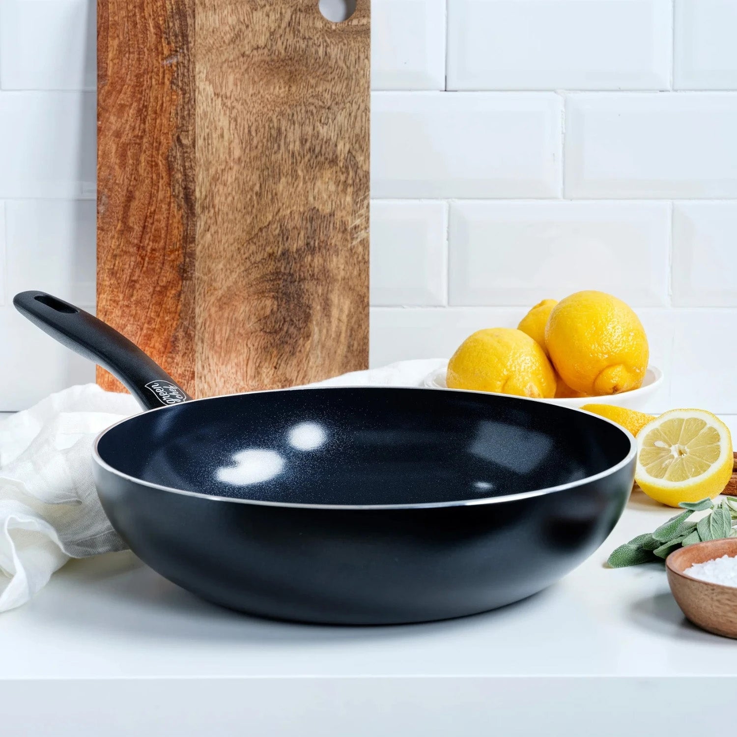 Tigaie wok ceramica antiaderenta Chef Prime, 28 cm - GREENPAN