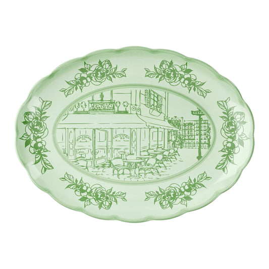 Tava ovala pentru servire, melamina, 51 cm, verde, Josephine - GUZZINI