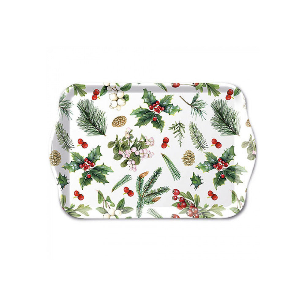 Tava pentru servire, 13x21 cm, Winter Greenery White - AMBIENTE