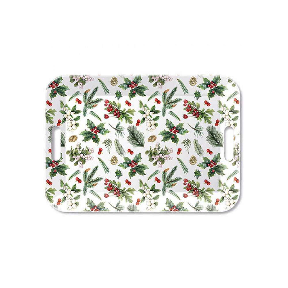 Tava pentru servire, 33x47 cm, Winter Greenery White - AMBIENTE