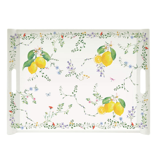Tava pentru servire, 52x37 cm, Fleurs Citrons - SIMONA'S COOKSHOP