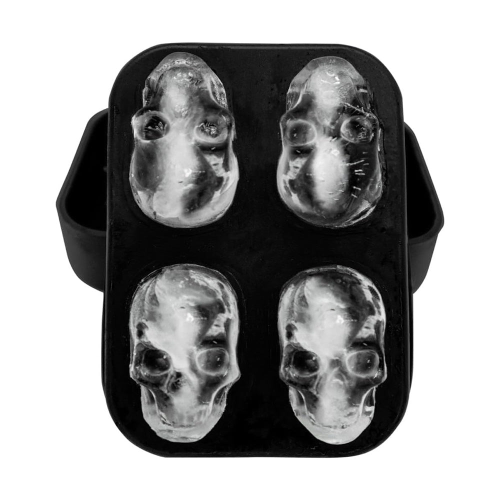 Tavita pentru 4 cuburi de gheata, silicon, Skull - VIN BOUQUET