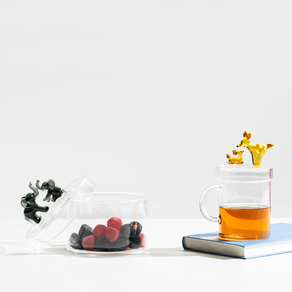 Cana cu capac, familie caprioare, Tender Ties by Alessandra Baldereschi - ICHENDORF