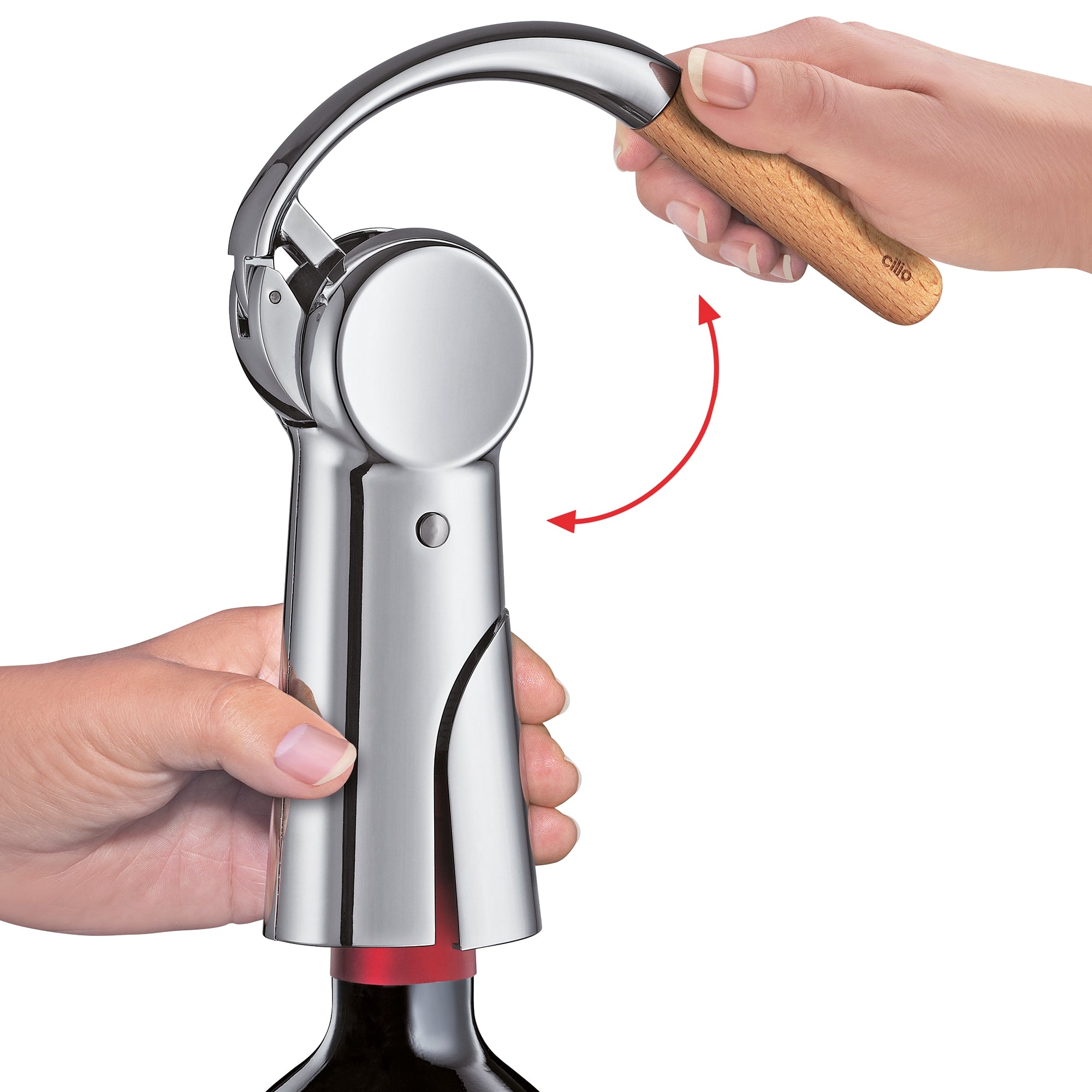 Tirbuson cu parghie, argintiu, 17 cm, Riserva - CILIO