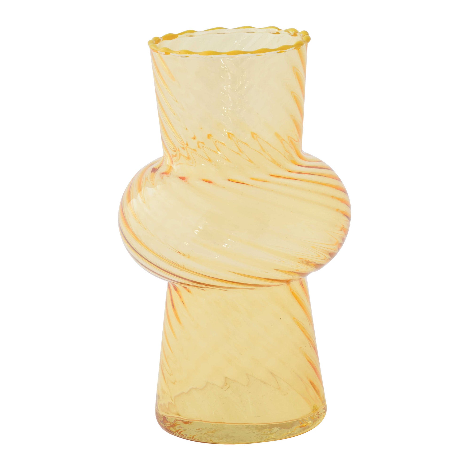 Vaza din sticla, galben, 20 cm, Twist & Match - COOKSHOP SPECIALS
