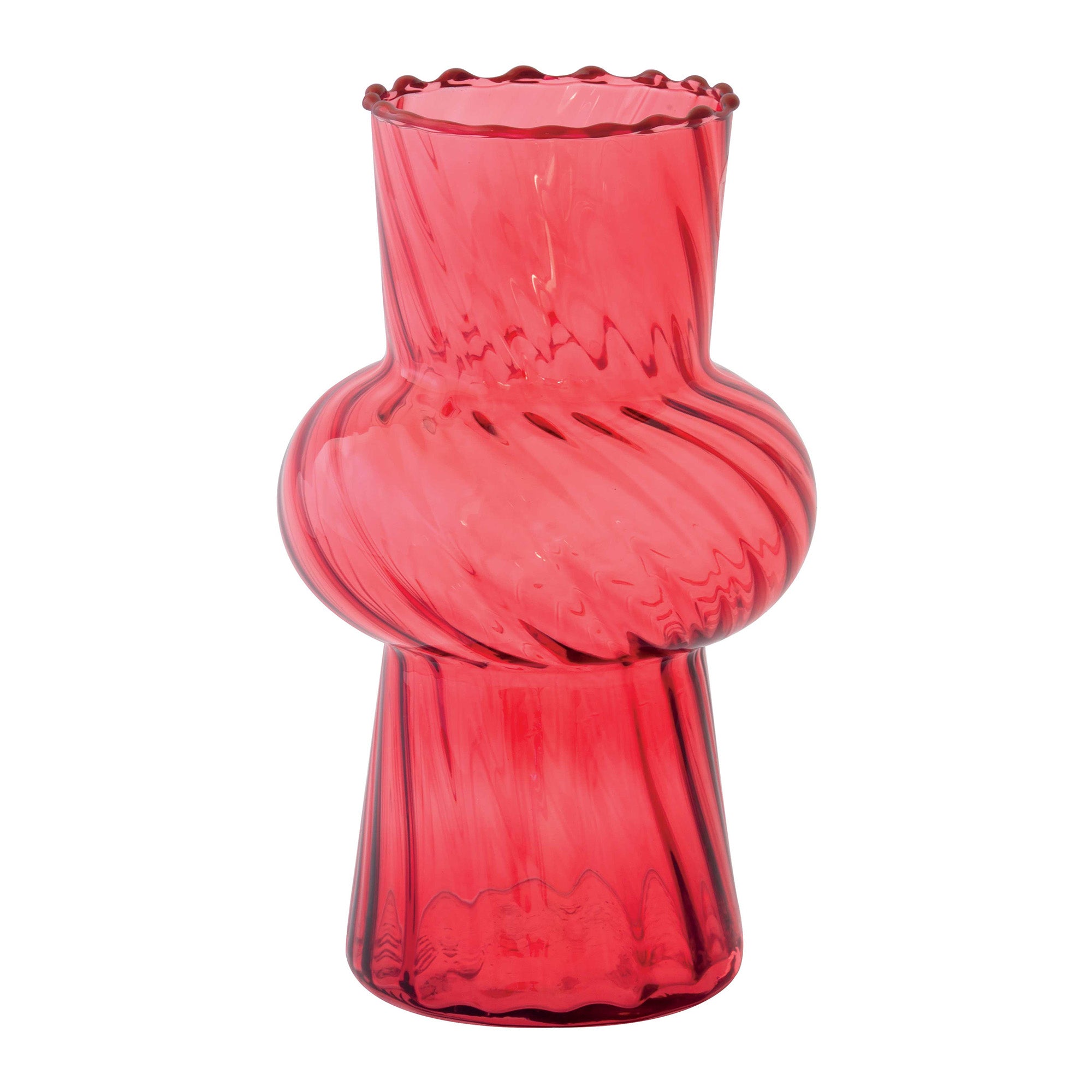 Vaza din sticla, rosu, 20 cm, Twist & Match - COOKSHOP SPECIALS