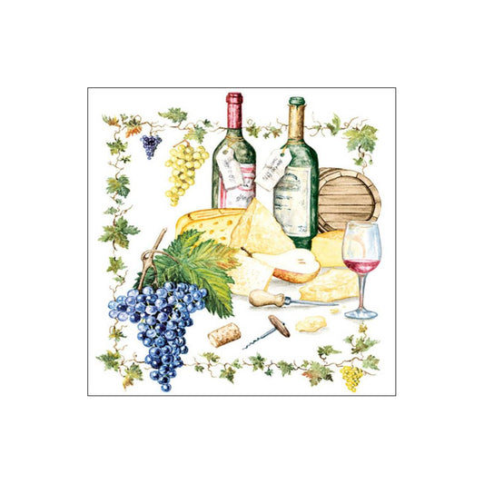 Servetele de masa, 20 buc, 33x33 cm, Wine and Cheese - AMBIENTE