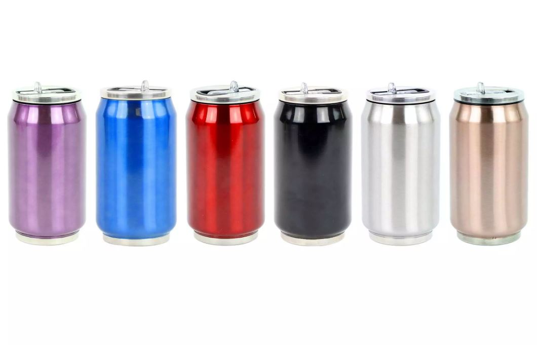 Cutie izoterma cu pai, 280ml, culoare neagra - YOKO DESIGN - Image 1