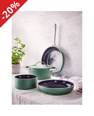 Set 4 vase pentru gatit, verde, Mobi  - BEKA