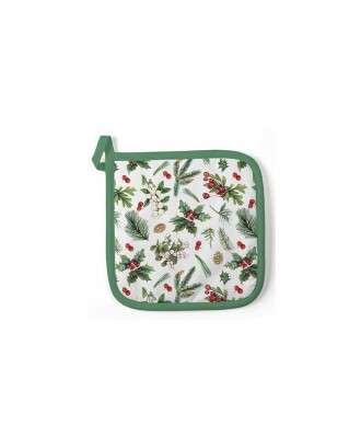 Potholder Winter Greenery White - AMBIENTE