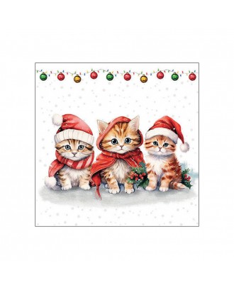 Servetele de masa, 20 buc, 33x33 cm, Funny Cute Kittens - AMBIENTE