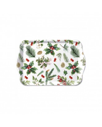 Tava pentru servire, 13x21 cm, Winter Greenery White - AMBIENTE