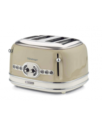 Toaster pentru 4 felii de paine, bej, Vintage - ARIETE