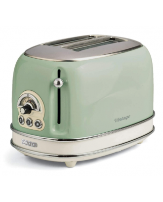 Toaster pentru 2 felii de paine, verde, Vintage - ARIETE