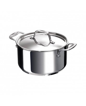 Oala cu capac, inox, 3.3 L, 20 cm, Chef - BEKA