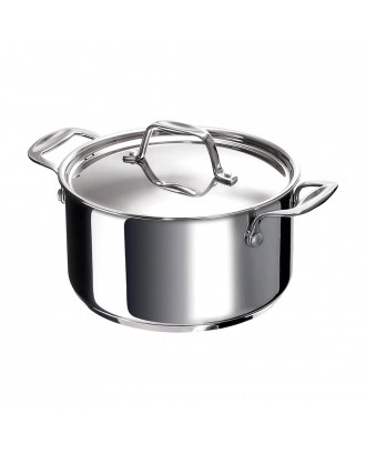 Oala cu capac, inox, 5 L, 24 cm, Chef - BEKA