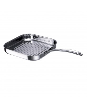 Tigaie grill din otel inoxidabil, 26 cm, Chef - BEKA