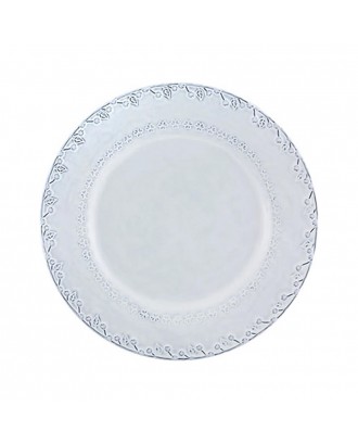 Farfurie pentru cina, alb, 29 cm, Flora - BORDALLO PINHEIRO