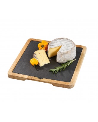 Tocator pentru branzeturi, lemn de stejar, 23 x 23 cm, colectia Formaggio - CILIO