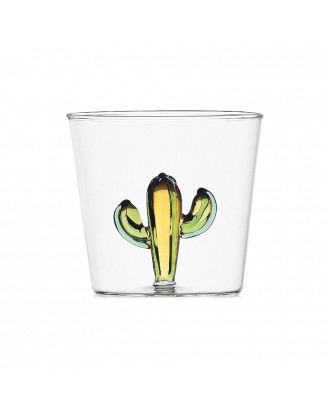 Pahar pentru apa, Cactus Green/Amber, 8 cm, Desert Plants - designer Alessandra Baldereschi - ICHENDORF