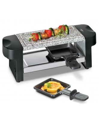 Set piatra fierbinte si raclette Hot Stone Duo, electric, negru - KUCHENPROFI