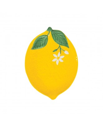 Platou din portelan, 25x18.5 cm, Fleurs Citrons - SIMONA'S COOKSHOP