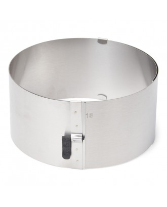 Inel rotund ajustabil pentru tort, 17-30 cm, inox - PATISSE