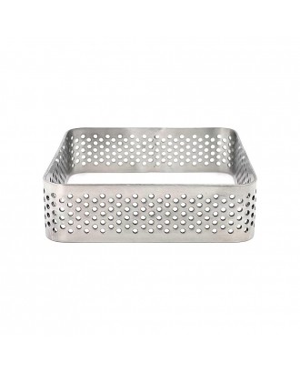 Inel patrat cu perforatii, 7 x 7 cm, inox - PATISSE