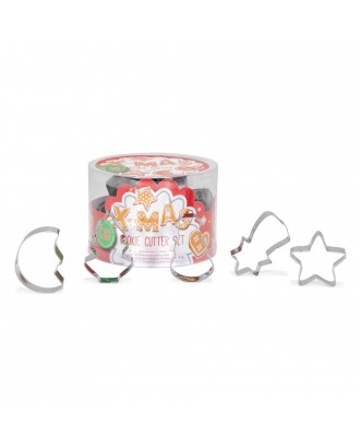 Set 18 forme pentru biscuiti, modele de craciun, inox, X-MAS - PATISSE