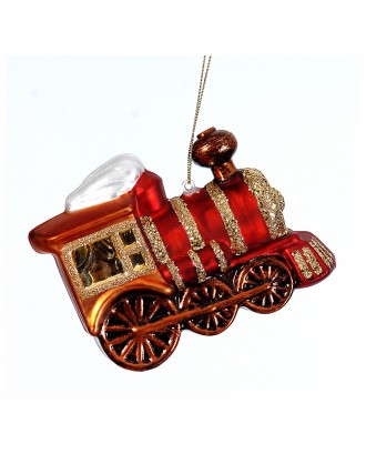 Ornament Tren, rosu/auriu, 12 cm - SIMONA'S COOKSHOP