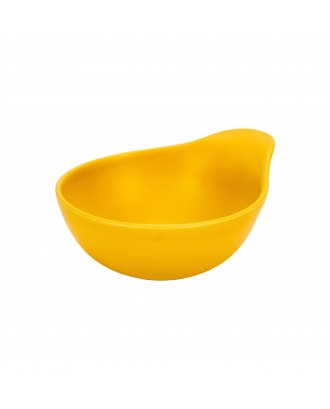 Bol ceramic cu maner, 17x13 cm, Mira Yellow - VILLACER