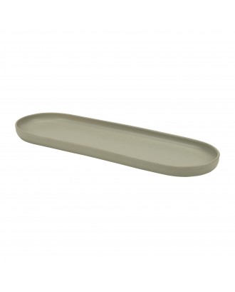 Platou ceramic, 35x11 cm, Mira Light Grey - VILLACER